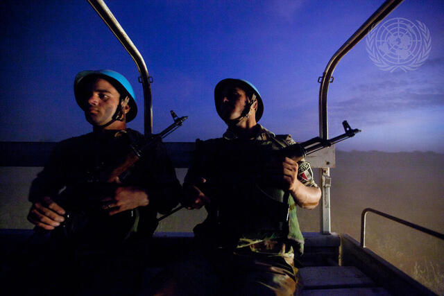 Egyptian Peacekeepers at Work in North Darfur, Sudan