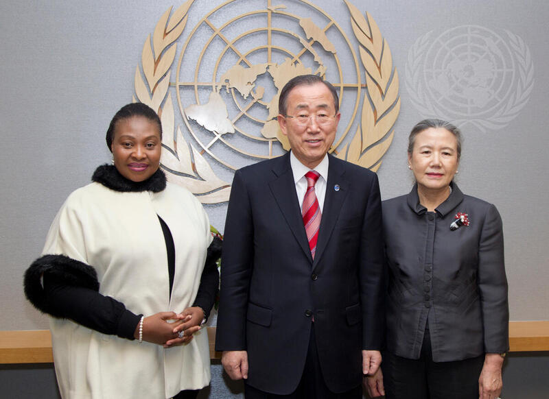 Secretary-General Meets Singer and Activist Yvonne Chaka Chaka