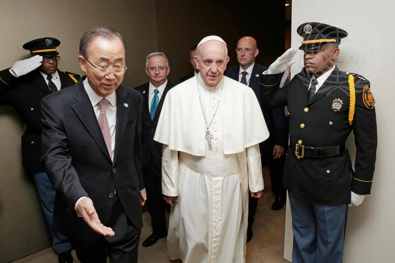 Pope Francis Visits UN Headquarters | UN Photo