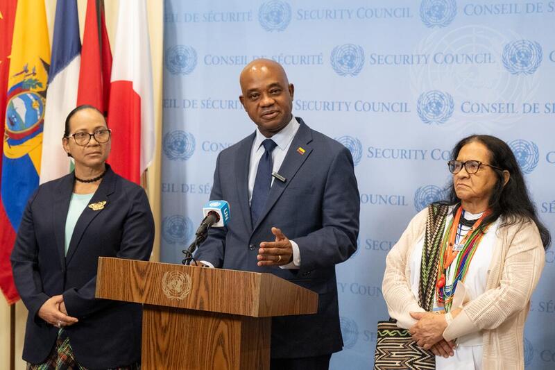 Foreign Minister of Colombia Briefs Press after Security Council Meeting