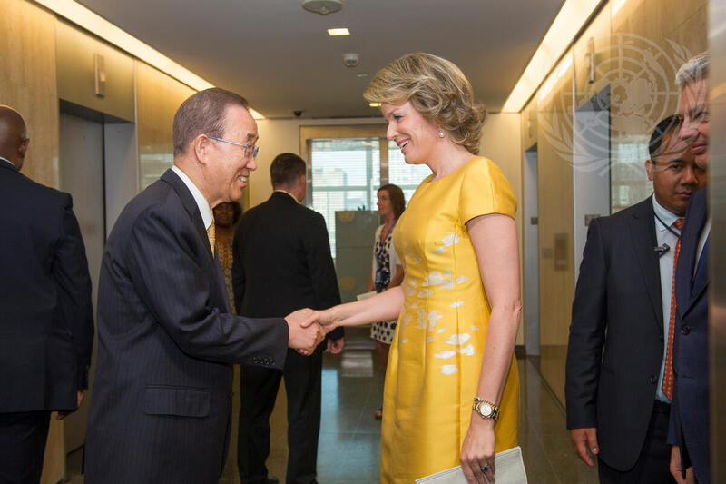 Secretary-General Meets Queen of Belgium