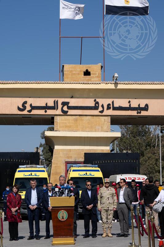Secretary-General Briefs Press at Rafah Border Crossing
