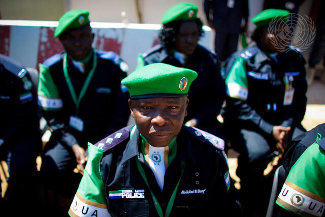 Medal Parade for Sierra Leonean Police Serving with AMISOM