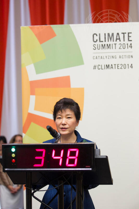 President of the Republic of Korea Addresses UN Climate Summit 2014