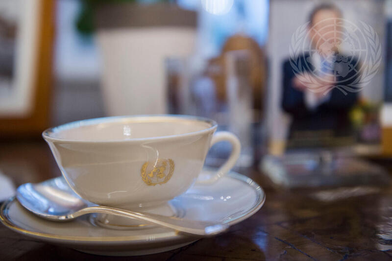 Wife of Secretary-General Hosts Tea for Spouses of Heads of Delegations