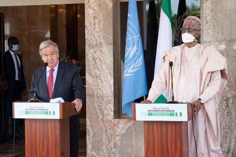 Secretary-General Briefs Reporters with President of Nigeria
