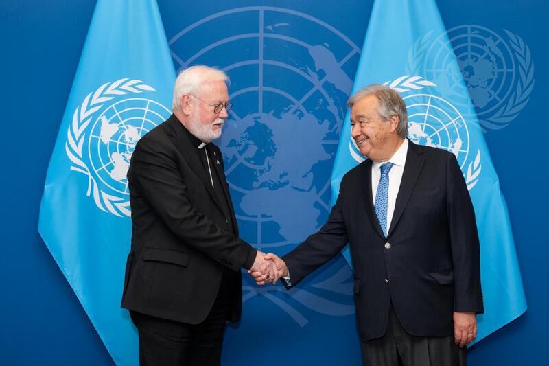 Secretary-General Meets with Secretary for Relations with States of Holy See