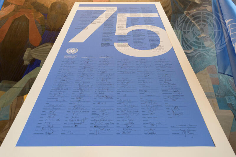 Member States Signs Preamble of UN Charter to Commemorate 75th Anniversary