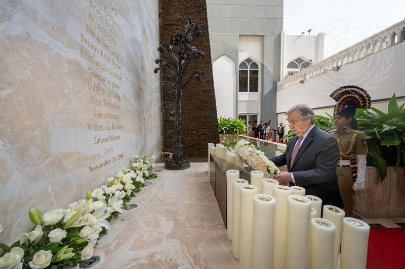 Secretary-General Pays Tribute to Victims of 2008 Terror Attack in Mumbai