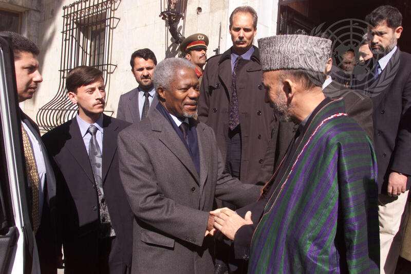 Secretary-General Holds Press Conference with Chairman of the Interm Administration in Afghanistan