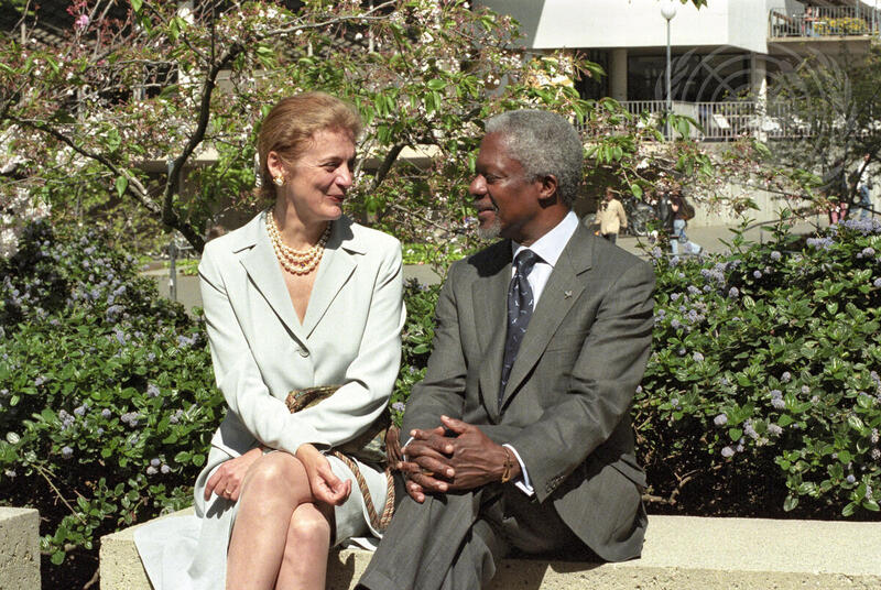 Secretary-General and Nane Annan in California