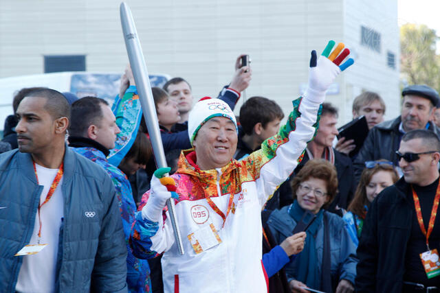 Secretary-General in Olympic Torch Relay, Sochi