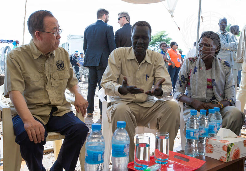 Secretary-General Visits Tomping Civilian Protection Site, Juba