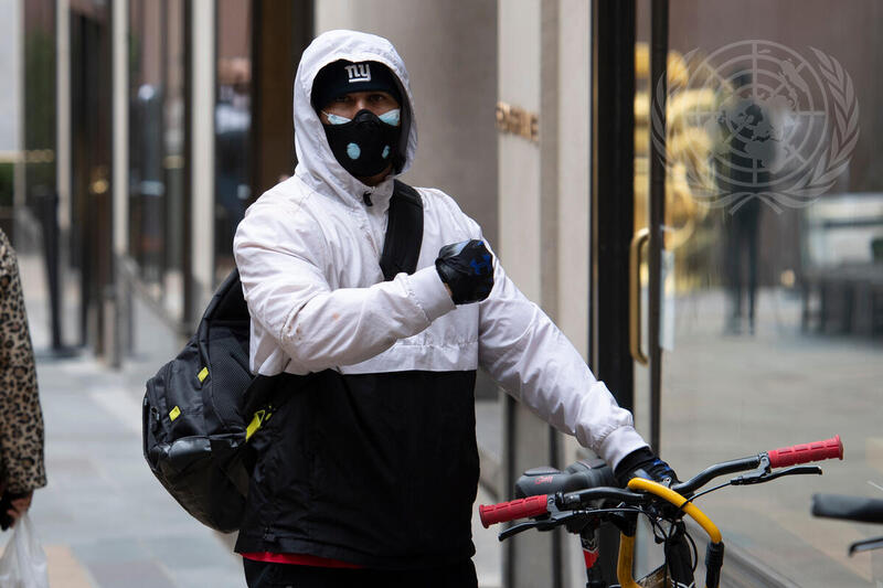 Street Scene in New York City during COVID-19 Outbreak