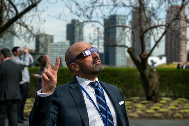 Solar Eclipse at UN Headquarters