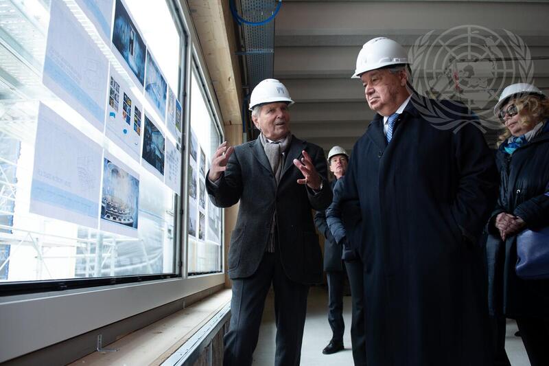 UN Secretary-General Visits the Portail des Nations Construction Site