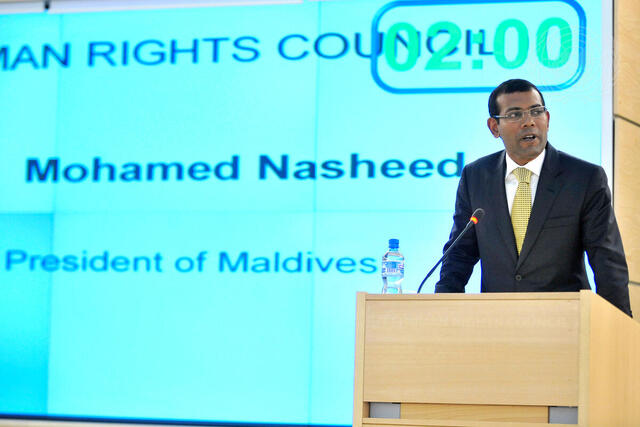 President of Maldives Addresses Human Rights Council
