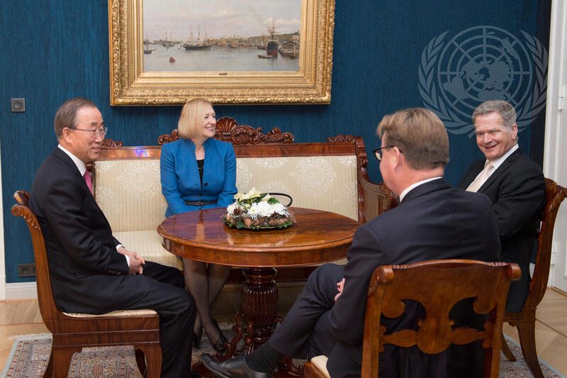 Secretary-General Meets President of Finland in Helsinki