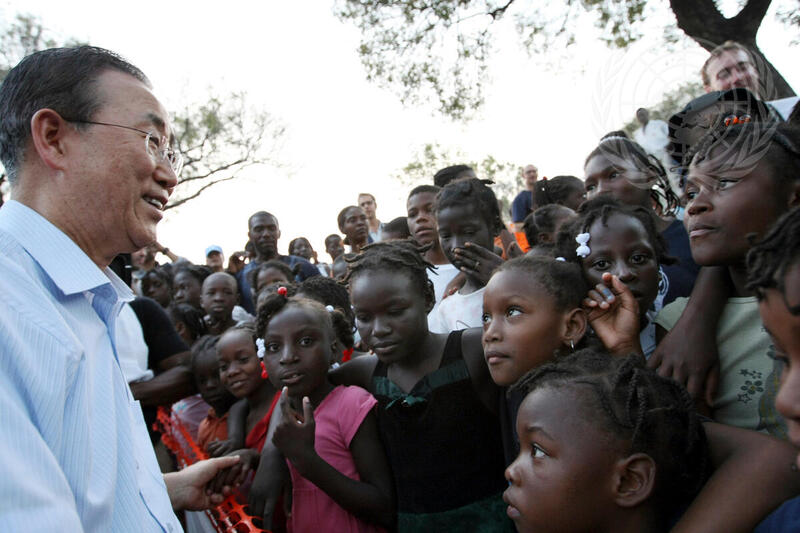 Rock Band Linkin Park Visits Haitians Displaced by Quake
