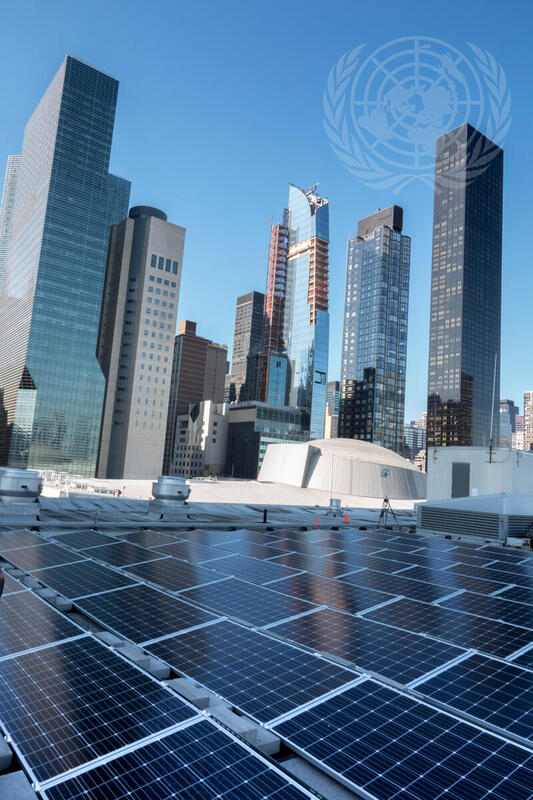 Solar Panels Installed on Roof of UN Headquarters