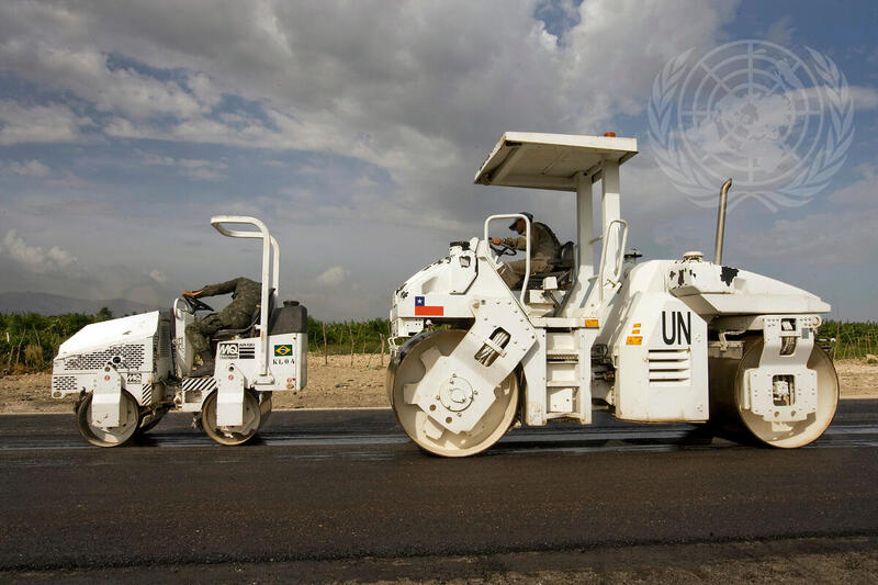 Road Construction by Chilean and Brazilian Peacekeepers