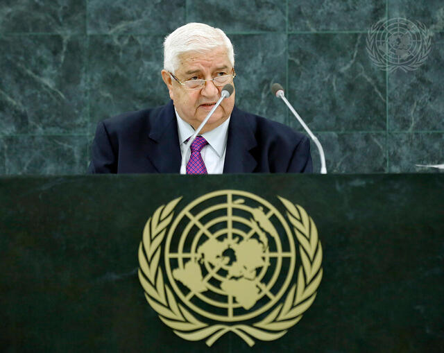 Syrian Foreign Minister Addresses General Assembly