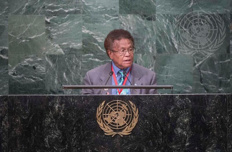 Representative of Palau Addresses General Assembly