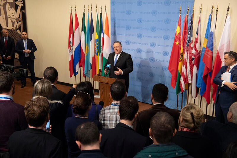 United States Secretary of State Briefs Press after Security Council Meeting