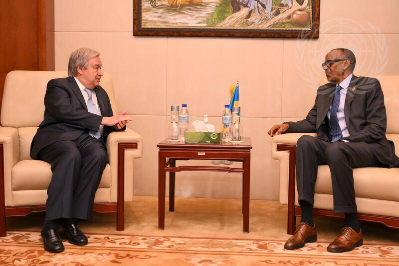 Secretary-General Meets President of Rwanda during African Union Summit in Addis Ababa