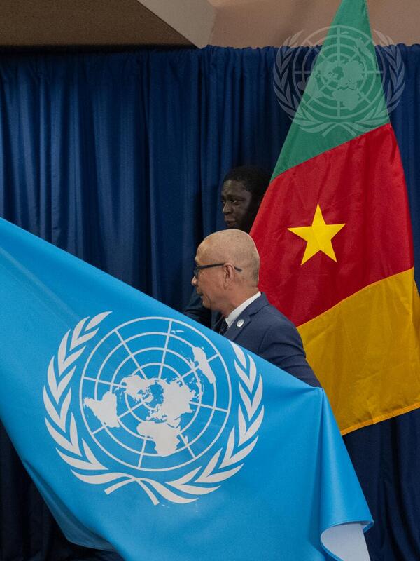 Flag Ceremony with Presidents of 78th and 79th Sessions of General Assembly