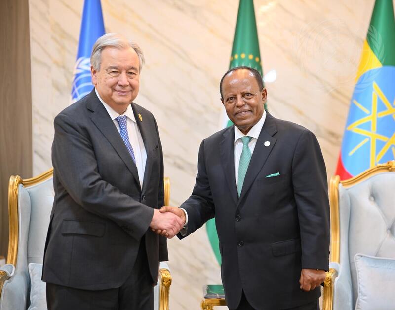 Secretary-General Meets President of Ethiopia during African Union Summit in Addis Ababa