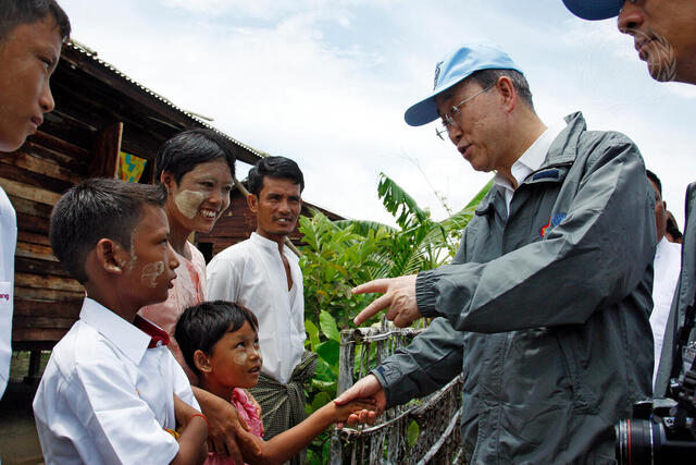 Secretary-General Visits Kyon Da Village in Myanmar