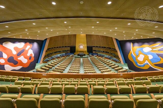 Scene from UN Headquarters in New York