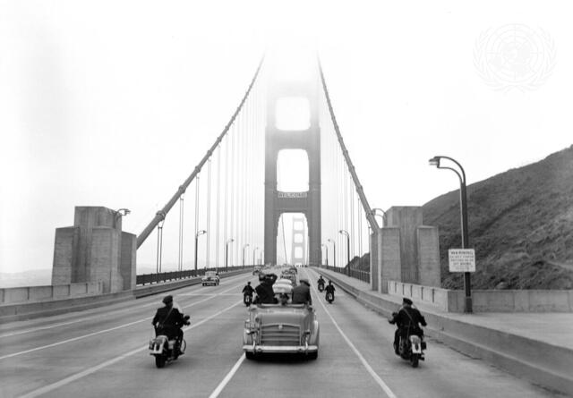 President Truman&#039;s Motorcade arrives in San Francisco