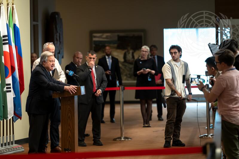 Secretary-General Briefs Press on Fallen UN Staff Members