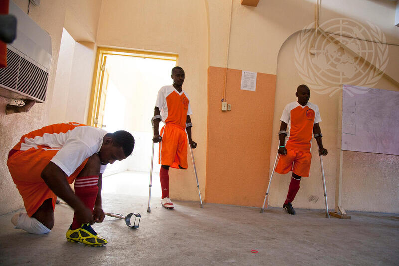 Disabled Haitan Athletes Compete at National Stadium