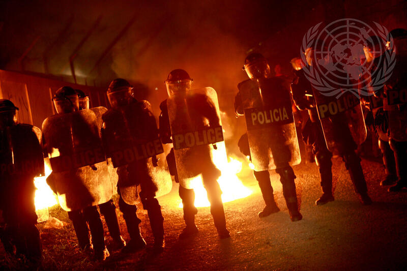 UNMIT Leads Courses on Anti-Riot Traning for Timor Police