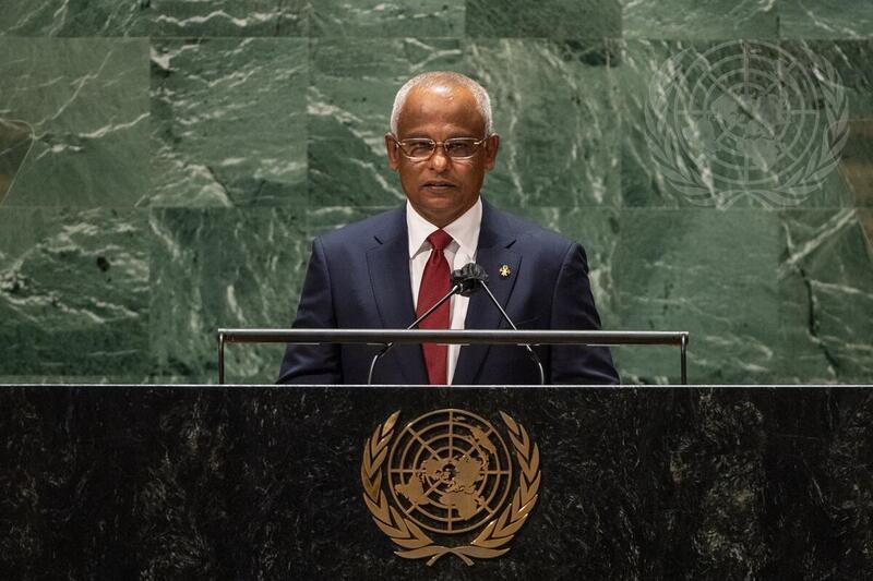 President of Maldives Addresses General Assembly Debate
