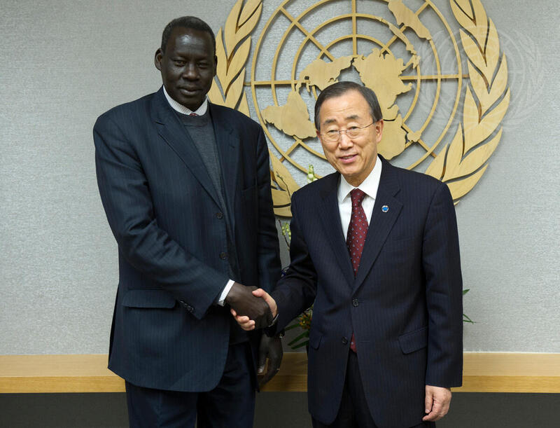 Secretary-General Meets Regional Cooperation Minister of Southern Sudan
