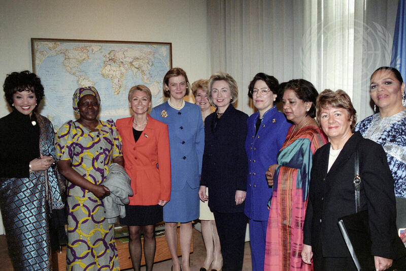 Mrs. Hillary Rodham Clinton Visits UN for International Women's Day