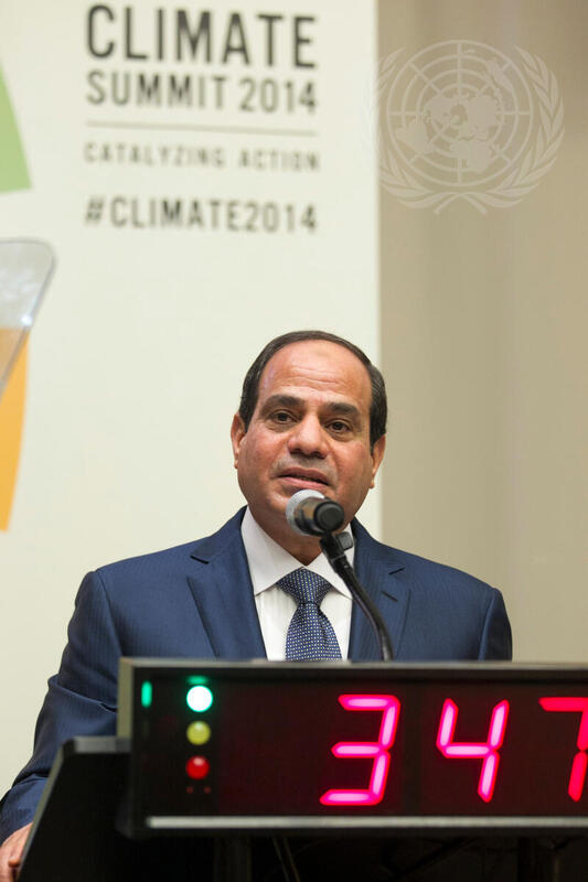 President of Egypt Addresses UN Climate Summit 2014