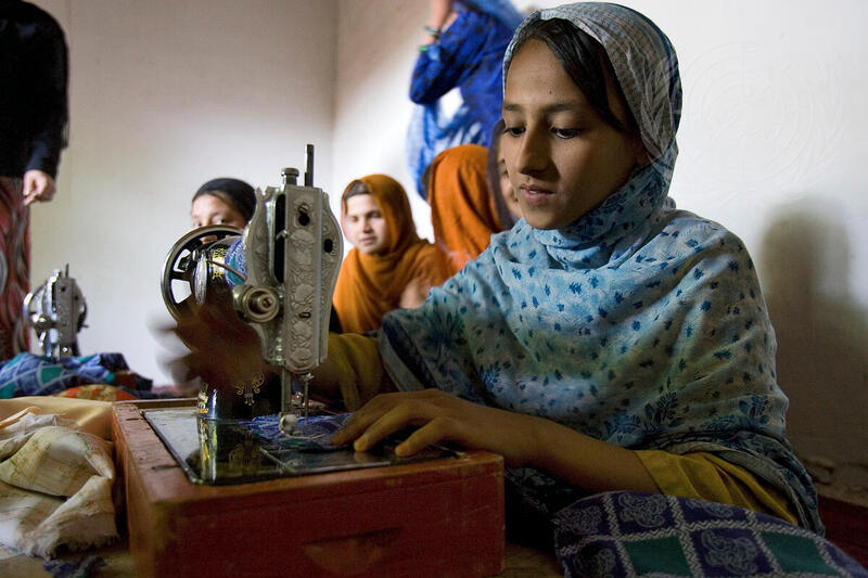 Afghan Girls Take Vocational Training Programme