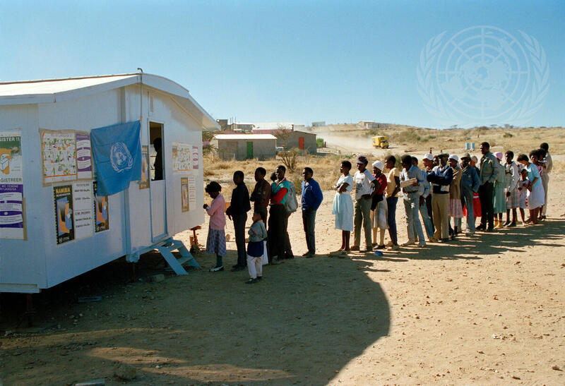 Namibians Register to Vote Under the Supervision of UNTAG Staff
