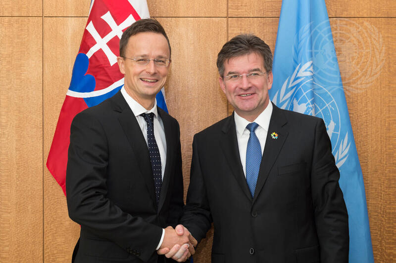President of General Assembly Meets Foreign Minister of Hungary