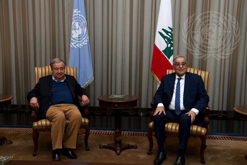 Secretary-General Meets with Minister of Foreign Affairs of Lebanon