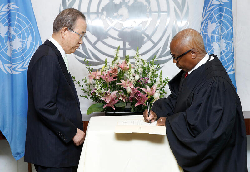 Secretary-General Swears in UN Dispute Tribunal Judge