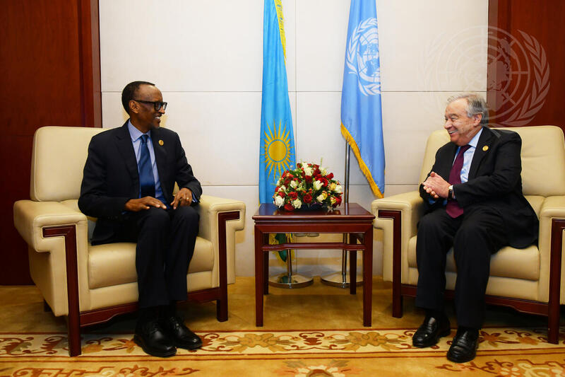 Secretary-General Meets President of Rwanda in Addis Ababa