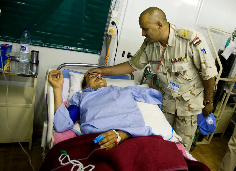 Injured Peacekeeper Rests In Hospital