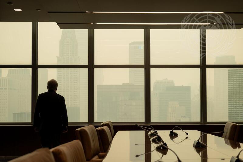 Secretary-General Observes Haze from Wildfire Smoke