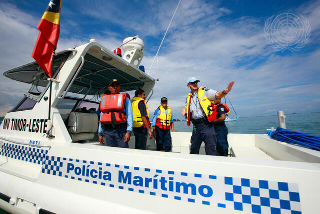 UNPOL Officer Gives Maritime Policing Tips in Timor-Leste